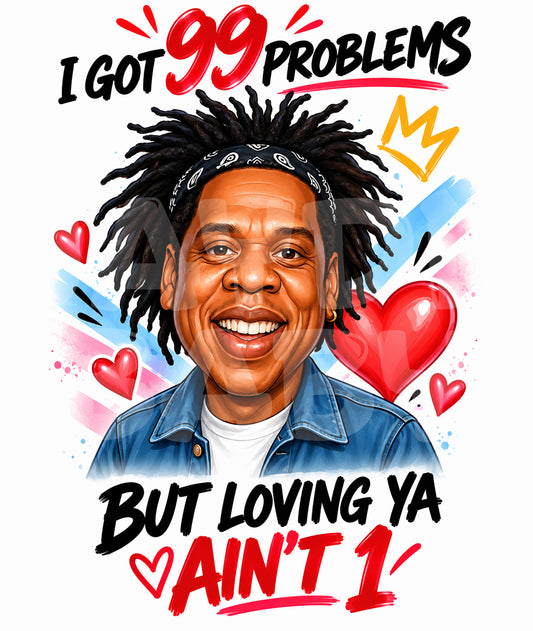 Funny Love Card for Him or Her – I Got 99 Problems But Love Ain’t 1 – Romantic Hip Hop Parody – Valentine’s or Anniversary
