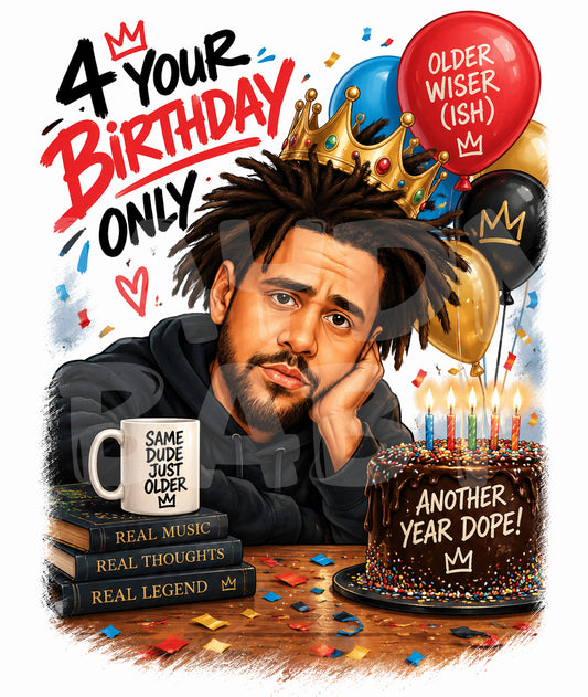 Funny Rap Birthday Card – “4 Your Birthday Only” Parody – Sad Rapper Vibe Card for Him or Her