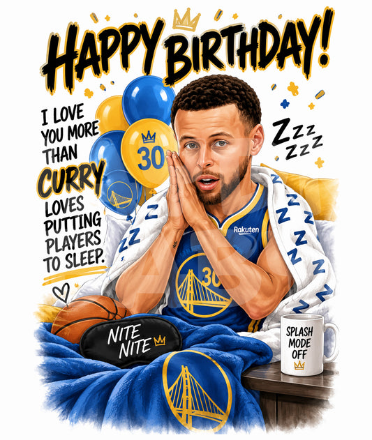 Funny Basketball Birthday Card | Sleep Celebration Parody Card | Nite Nite Meme Card for Him | Basketball Fan Greeting