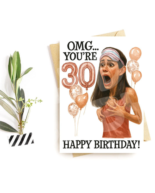 Funny 30th Birthday Card – Inspired by 13 Going On 30 Vibes – Dirty Thirty Greeting – Flirty Card for Her or Best Friend Gift