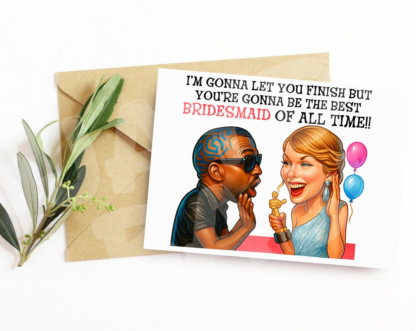 Funny Bridesmaid Proposal Card – Meme Style Invite – Pop Culture Parody for Maid of Honor or Bestie – Hilarious Wedding Card