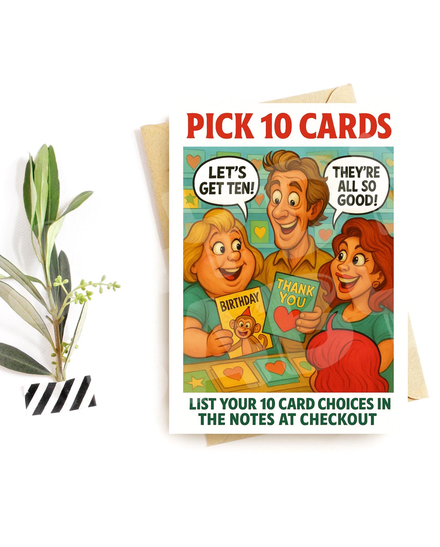 Funny Greeting Card Bundle – Pick 10 Cards – Mix & Match Birthday, Love, Holiday, and More – Jaydn Baby LLC