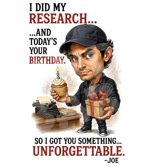 Dark Humor Birthday Card - close up