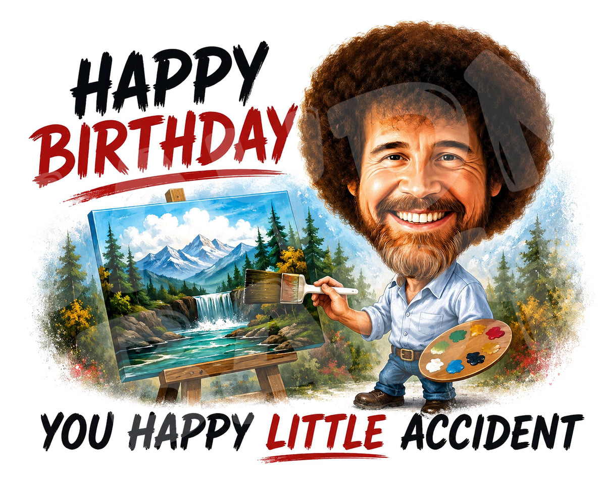 Funny Birthday Card for Artist - Painting Humor - back