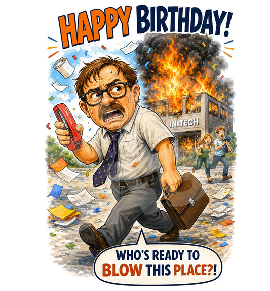 Funny Coworker Birthday Card - Office Humor - back