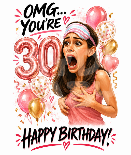Funny 30th Birthday Card – Inspired by 13 Going On 30 Vibes – Dirty Thirty Greeting – Flirty Card for Her or Best Friend Gift