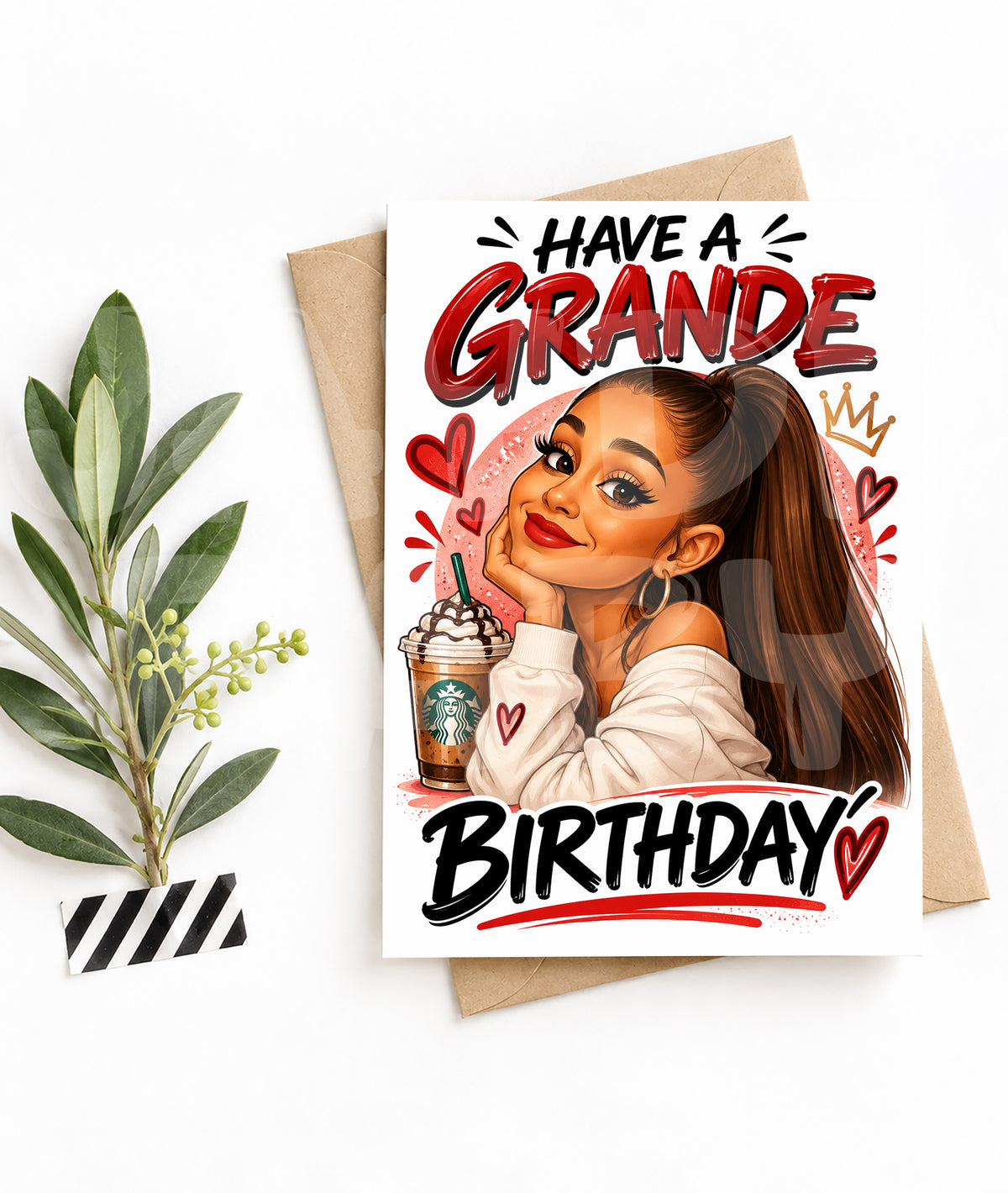 Funny Birthday Card for Her – Have a Grande Birthday – Diva Pop Star Parody – Cute and Sassy Greeting for Friends or BFF