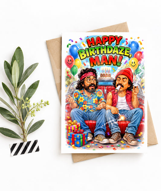 Funny Birthday Card for Him – Retro Adult Humor Parody for Friend or Brother