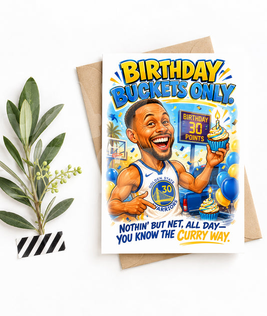 Funny Basketball Birthday Card – Gift for Basketball Player, Hooper, or Sports Fan