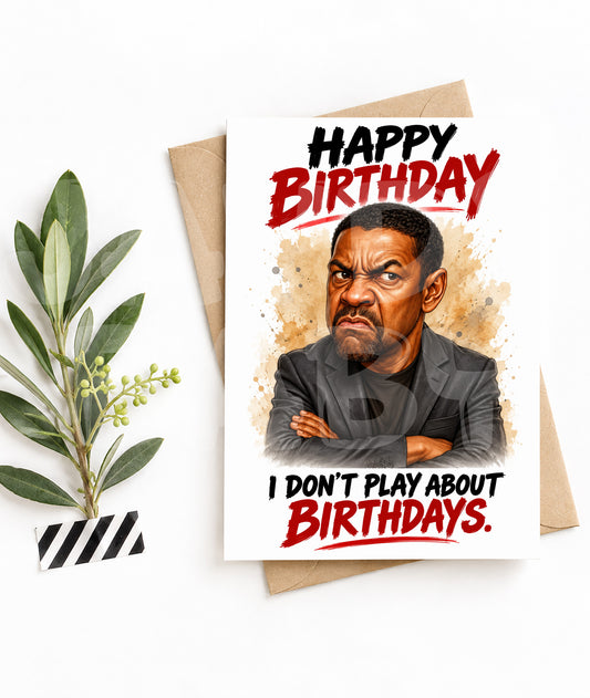 Funny Birthday Card for Him – Angry Face Card with Attitude – Hilarious Card for Men – Printed Sarcastic Greeting Card