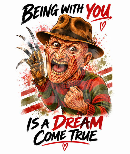 Funny Horror Valentine Card – “Dream Come True” Parody – Scary Love Greeting for Spooky Couples or Dark Humor Fans
