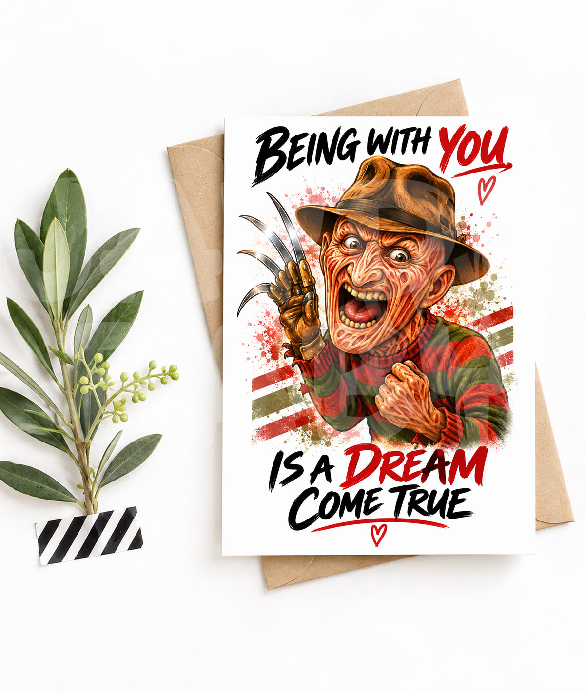 Funny Horror Valentine Card – “Dream Come True” Parody – Scary Love Greeting for Spooky Couples or Dark Humor Fans