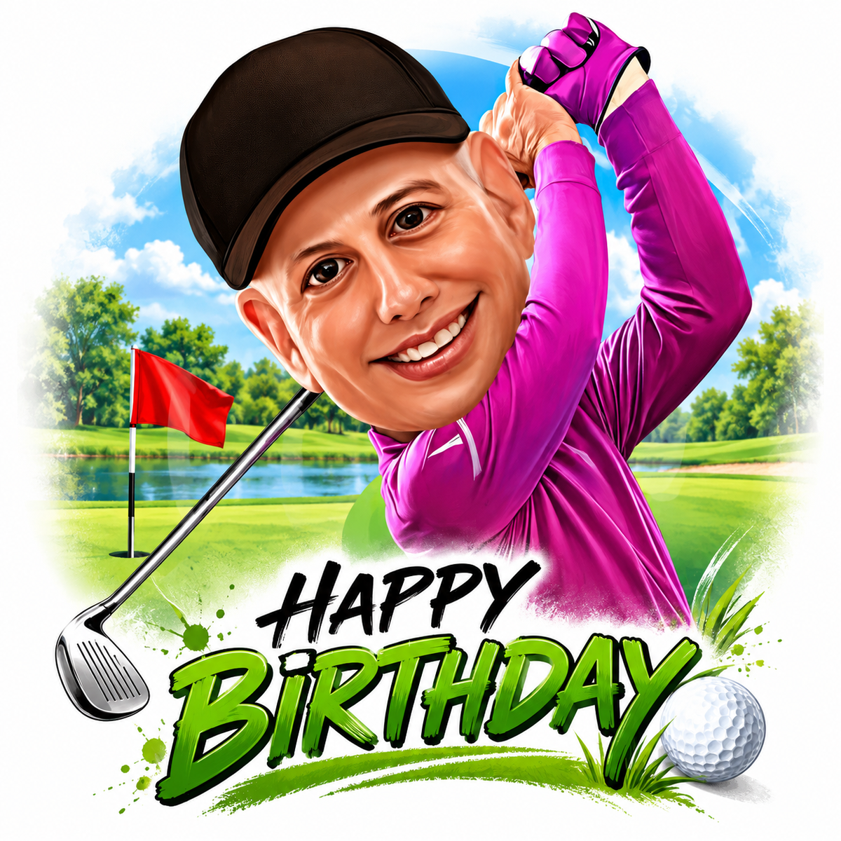 Custom Greeting Card with Your Photo – Personalized Caricature for Any Occasion – Funny, Unique Card for Loved Ones