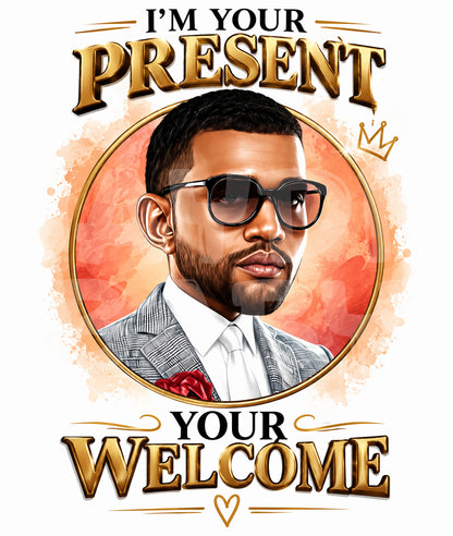 Funny Birthday Card – I’m Your Present You’re Welcome – Bold Love Card for Her or Him – Sarcastic Bday or Anniversary Greeting