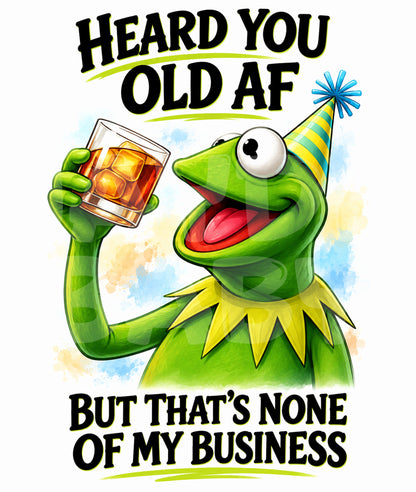 Funny Old AF Birthday Card – Sarcastic Tea Meme Parody – Hilarious Roast Card for Him or Her – Sassy Greeting with Attitude