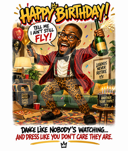 Funny Birthday Card for Men – Legends Never Retire Party Card – Dance Like Nobody’s Watching – Bold Adult Birthday Greeting