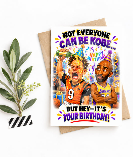 Funny Basketball Birthday Card for Him – Sports Fan Humor Parody Card