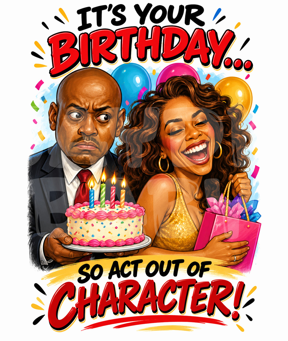 Funny Love & Basketball Card – “Double or Nothing” Couple Parody – Romantic Caricature Greeting for Anniversaries or Weddings