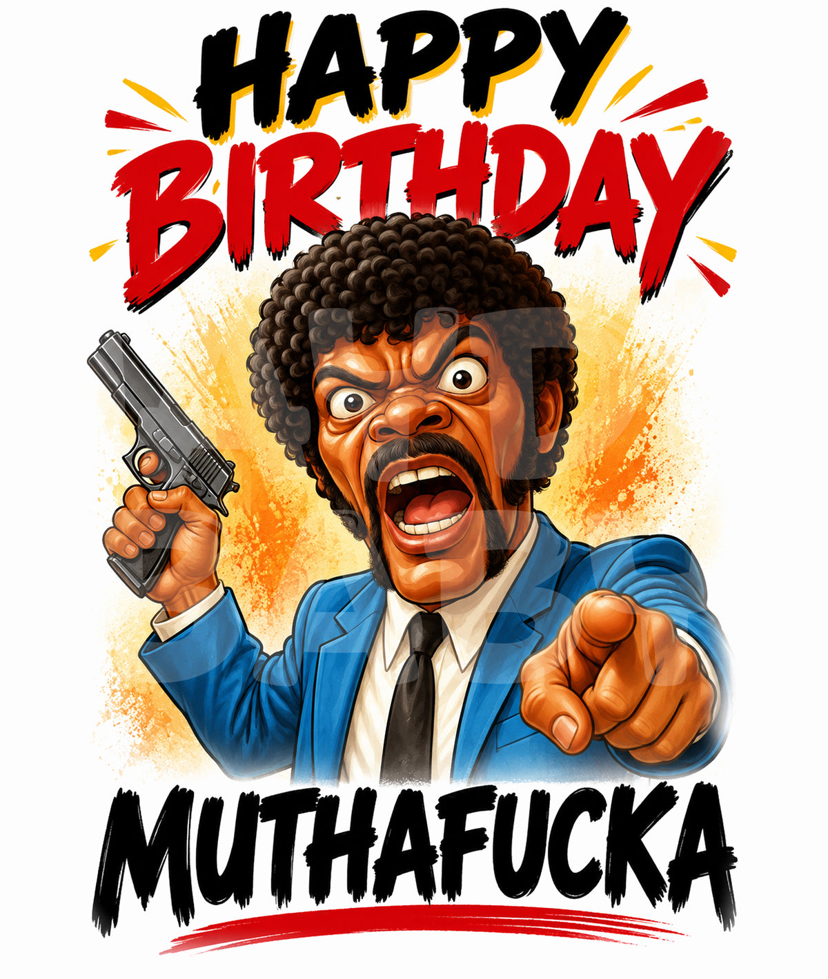 Funny Explicit Birthday Card – Cult Film Parody – Bold Greeting for Adult Friends – Hilarious Card with Attitude and Edge