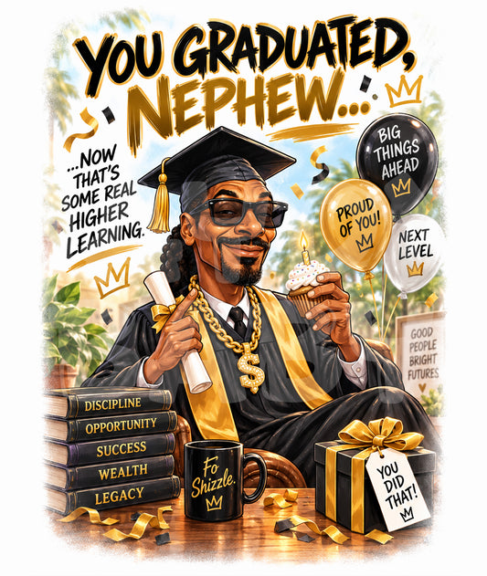 Funny Hip Hop Graduation Card – Parody Gift for Nephew or Friend