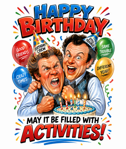 Funny Birthday Card – Step Brothers Parody – Hilarious Comedy Greeting for Him or Her – Bold Birthday Card for BFF or Partner