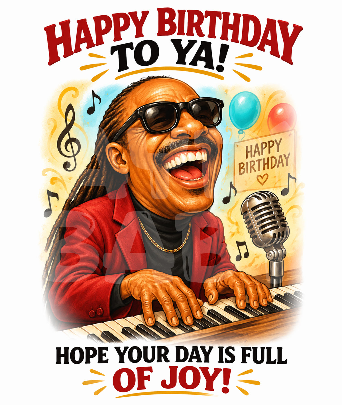 Joyful Birthday Card – Happy Birthday To Ya Funny Singer Card – Soulful Music Greeting Card for Birthdays