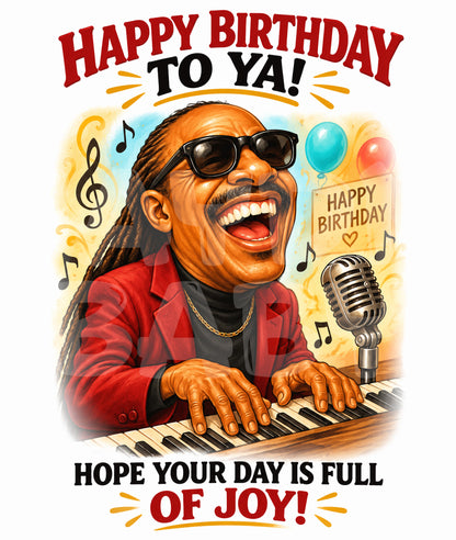 Joyful Birthday Card – Happy Birthday To Ya Funny Singer Card – Soulful Music Greeting Card for Birthdays
