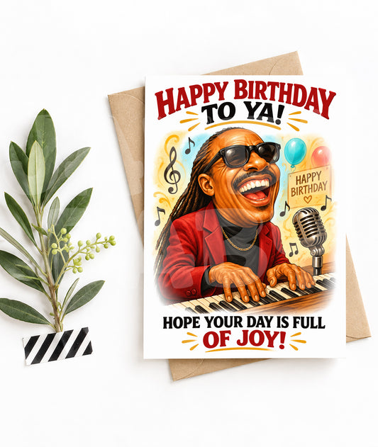 Joyful Birthday Card – Happy Birthday To Ya Funny Singer Card – Soulful Music Greeting Card for Birthdays