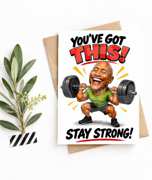 Gym Motivation Card – Funny Weightlifting Encouragement Gift for Him or Her