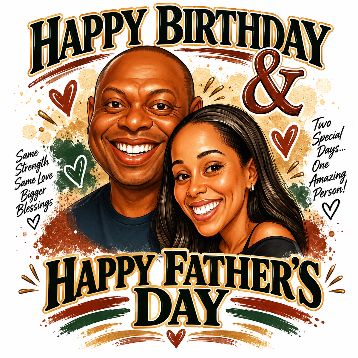 Custom Greeting Card with Your Photo – Personalized Caricature for Any Occasion – Funny, Unique Card for Loved Ones