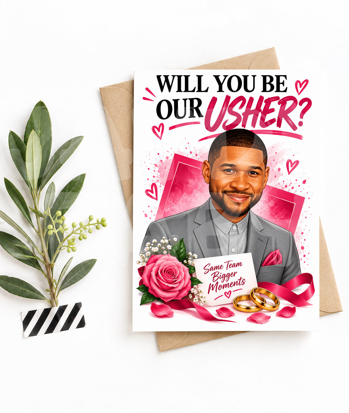 Funny Wedding Usher Proposal Card – “Will You Be Our Usher?” – Parody Groomsman Invite