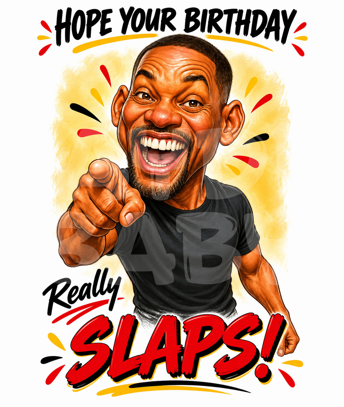 Funny Birthday Card for Him or Her – Celebrity-Inspired Meme Card – Slap Joke – Bold Adult Humor – Viral Pop Culture Greeting Card