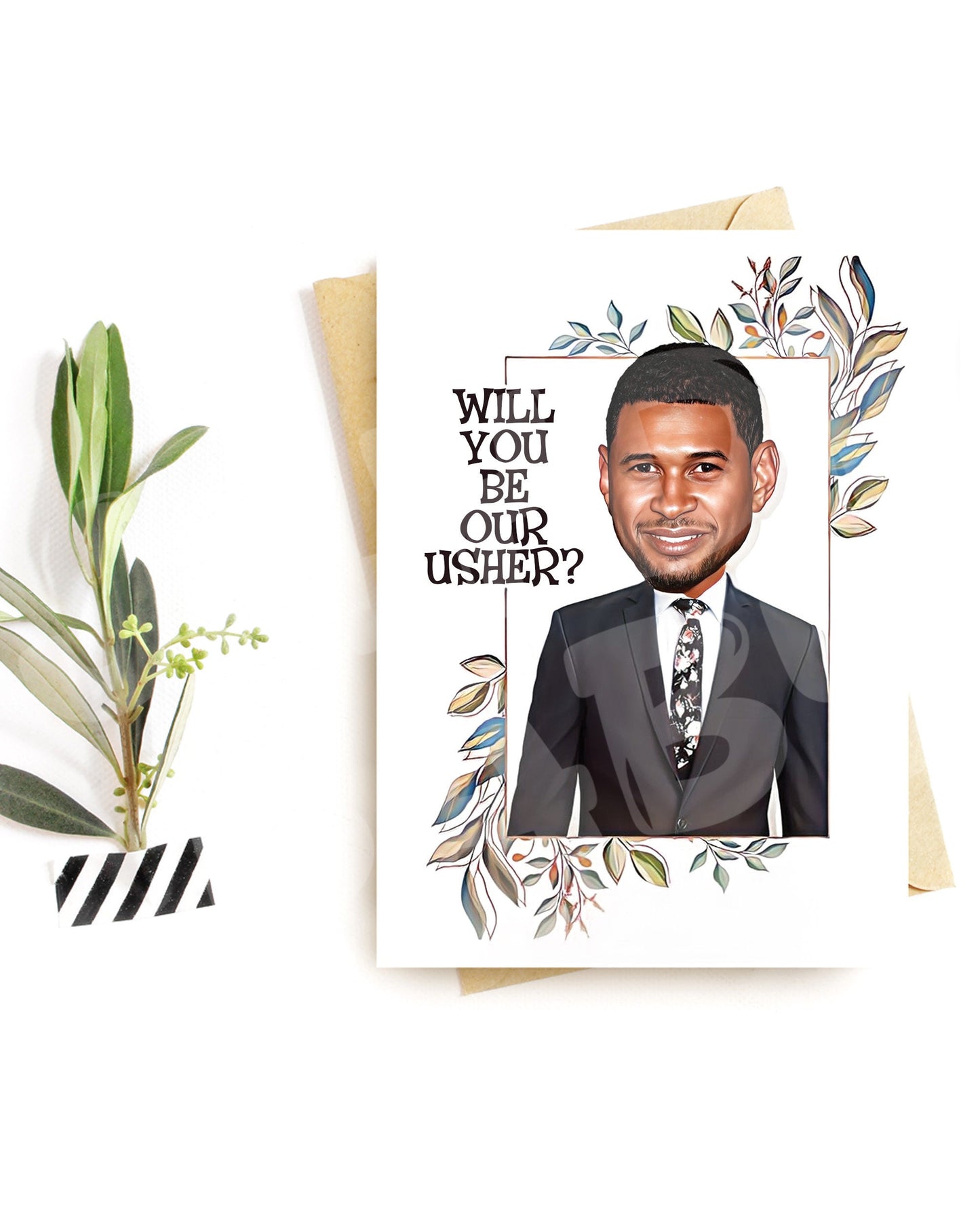 Funny Wedding Usher Card – “Will You Be Our Usher?” – Bold Greeting for Wedding Party Ask – Cute Congrats Card or Gift for Him