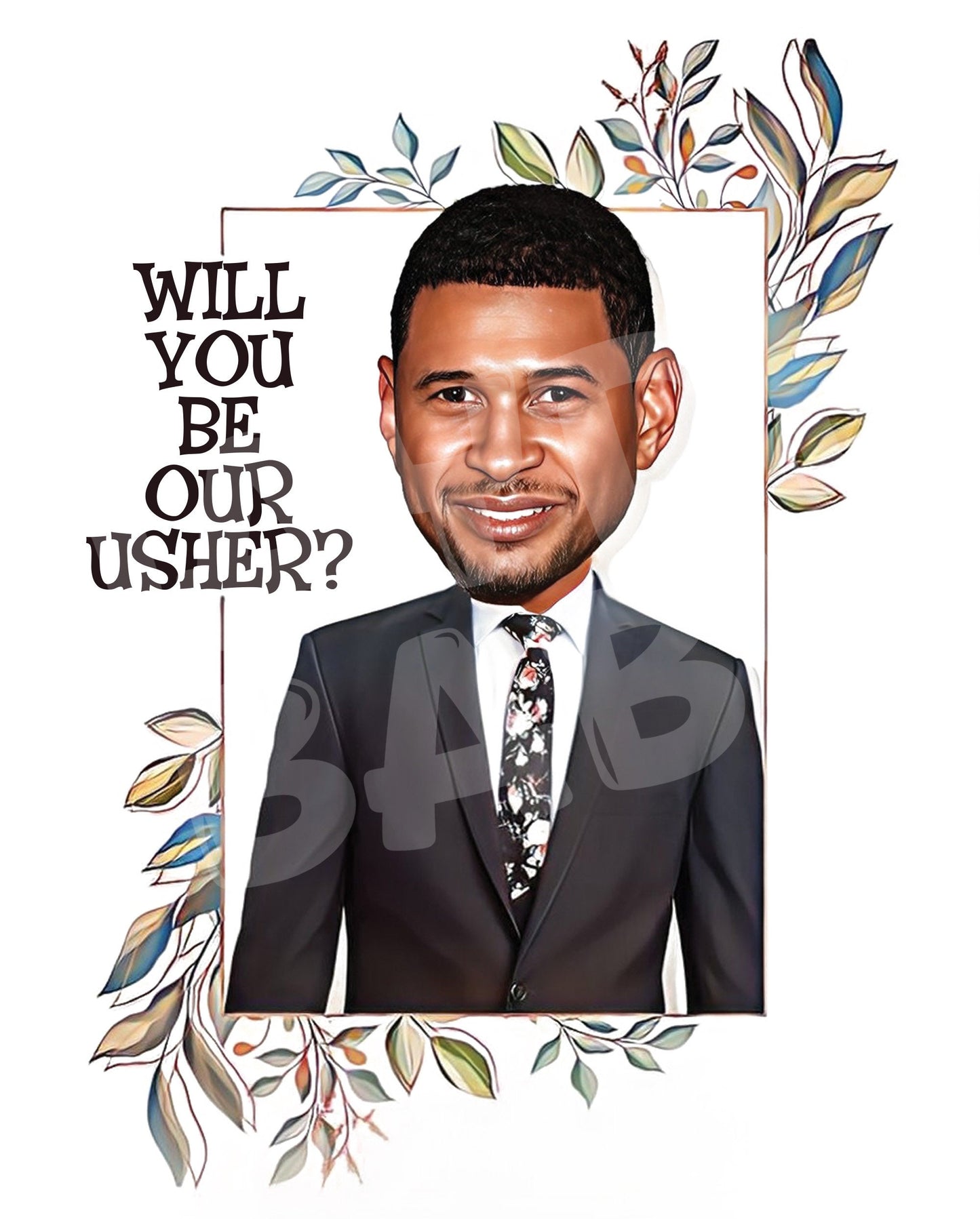 Funny Wedding Usher Card – “Will You Be Our Usher?” – Bold Greeting for Wedding Party Ask – Cute Congrats Card or Gift for Him