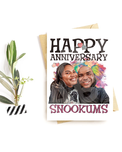 Custom Greeting Card with Your Photo – Personalized Caricature for Any Occasion – Funny, Unique Card for Loved Ones
