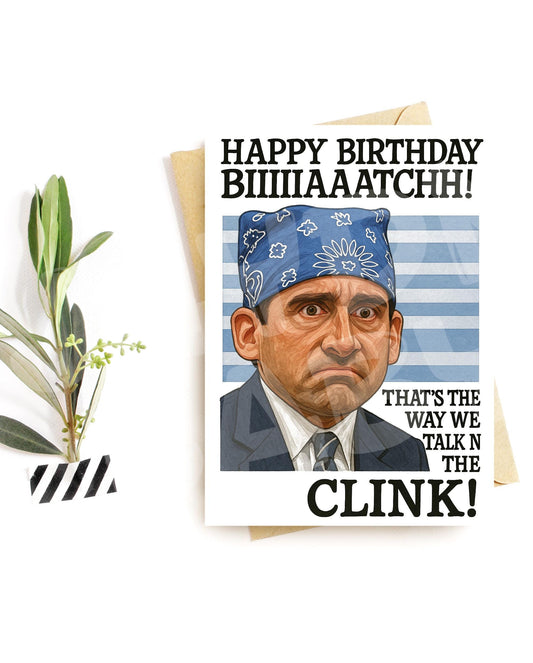 Funny Prison Birthday Card – Office Boss Parody – That’s the Way We Talk in the Clink!