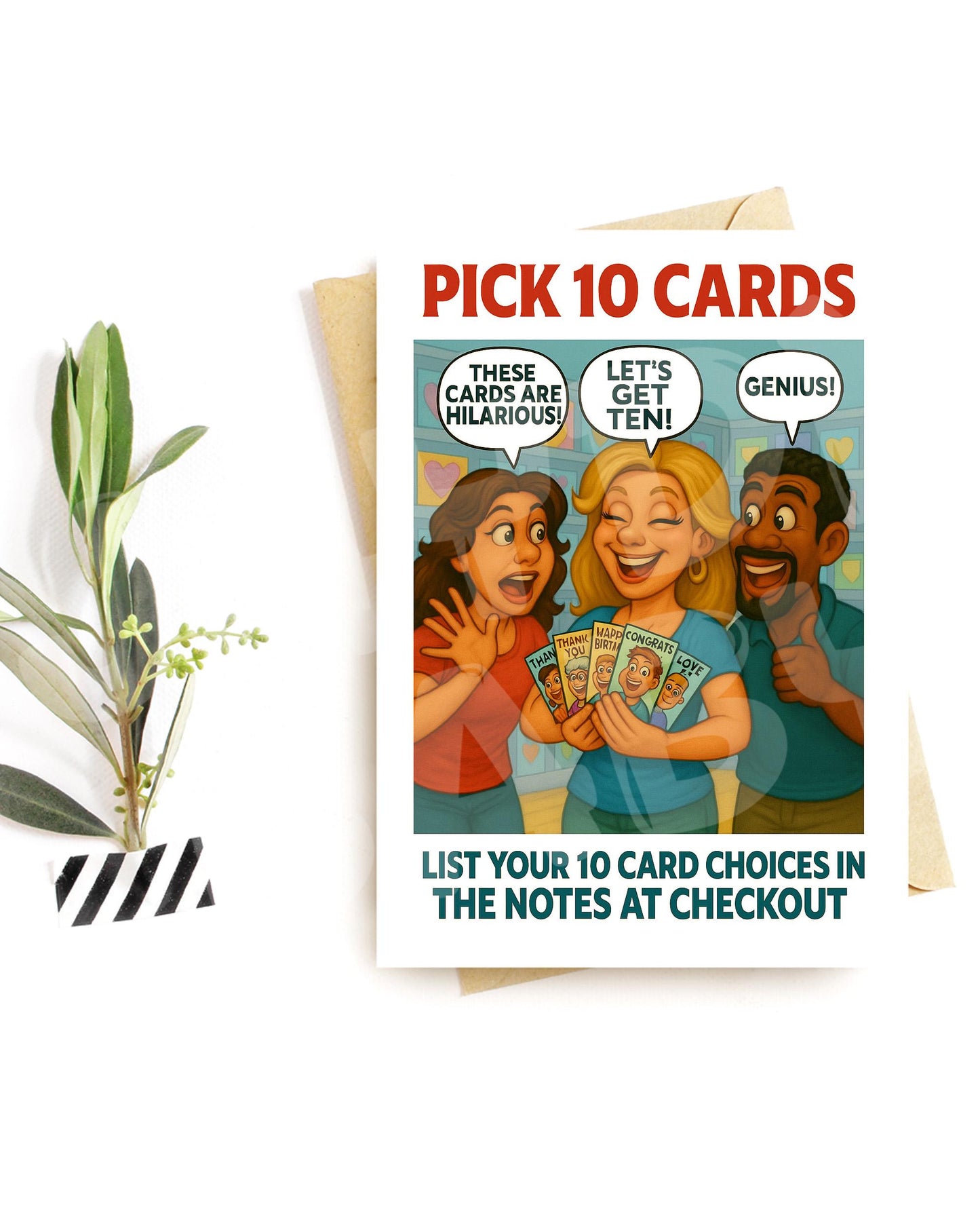 Greeting Card Bundle – Pick Any 10 Cards | Funny Mix and Match Set | Printed Pack by Jaydn Baby LLC