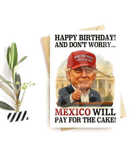 Funny Political Parody Card for Him – Birthday Roast Greeting – Sarcastic “Best Birthday Ever” Joke for Friends