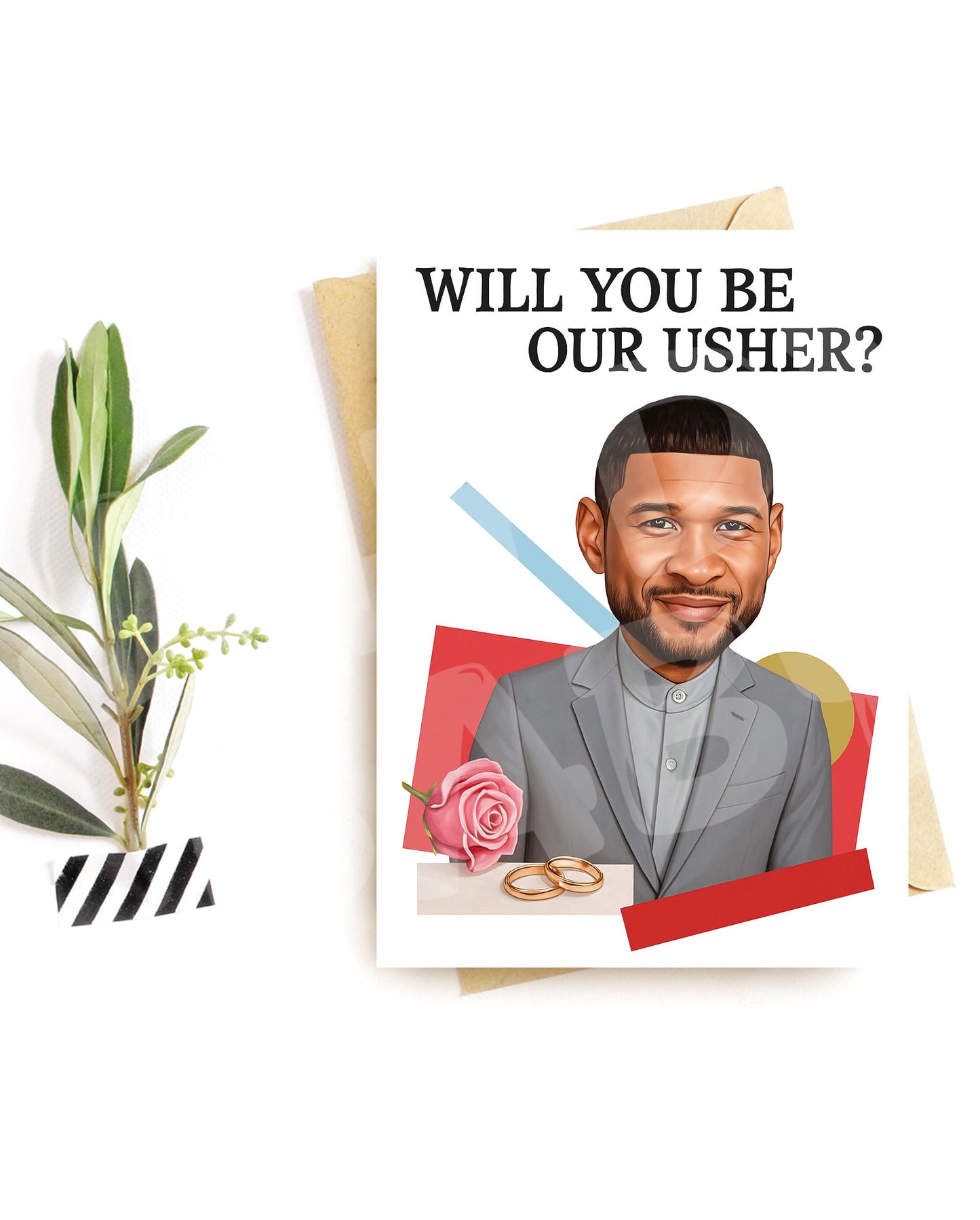 Funny Wedding Usher Proposal Card – “Will You Be Our Usher?” – Parody Groomsman Invite