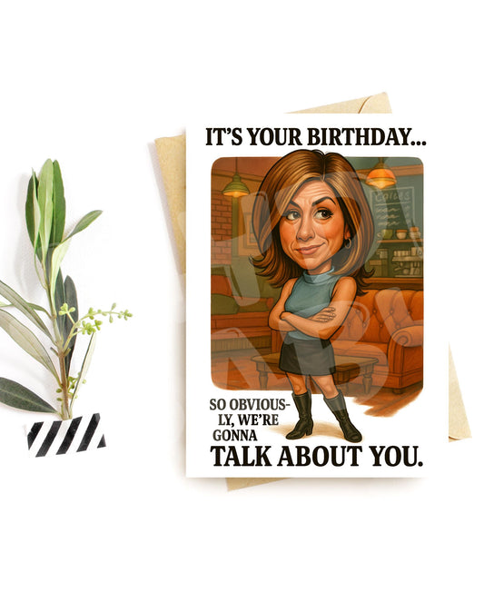 Funny Birthday Card – Talk About You Parody – Coffee Shop Humor for Her