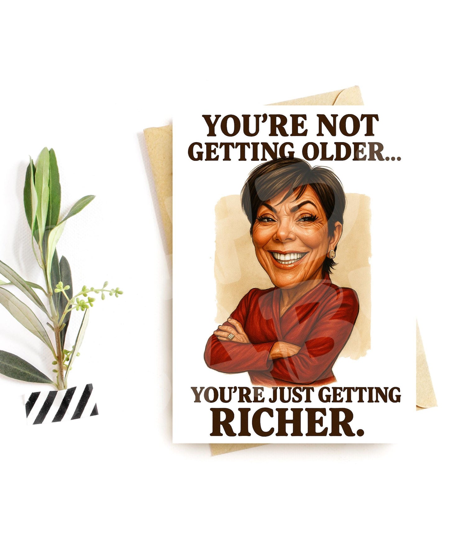 Funny Birthday Card for Her – Rich Aunt Energy – Glam Aging Parody
