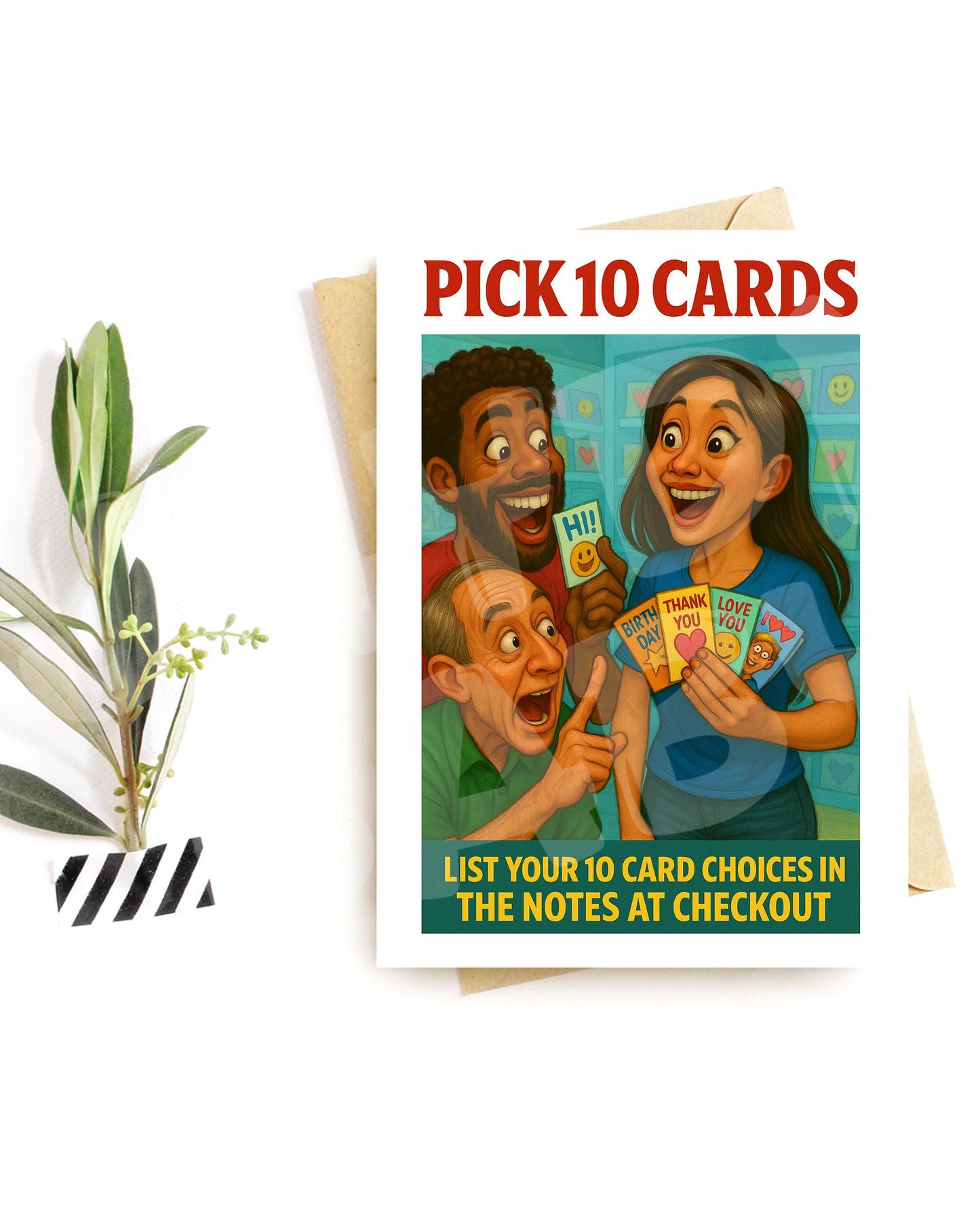 Greeting Card Bundle – Pick Any 10 Cards | Funny Mix and Match Set | Printed Pack by Jaydn Baby LLC