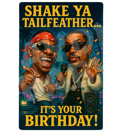 Funny Hip Hop Birthday Card – Parody Rappers – Shake It Birthday Greeting with Party Energy