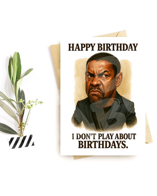 Funny Birthday Card for Him – Angry Face Card with Attitude – Hilarious Card for Men – Printed Sarcastic Greeting Card