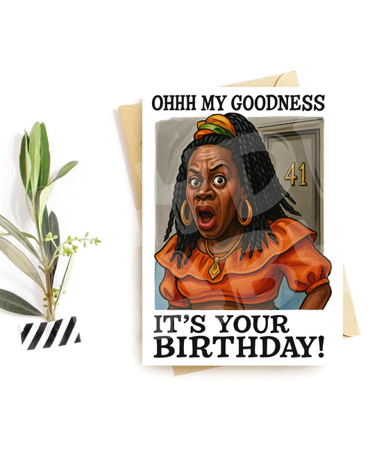 Funny Birthday Card for Her – Ohhh My Goodness Card – Parody Birthday Reaction – 90s Style Card for Women – Hilarious Party Moment