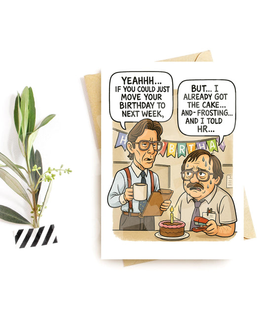 Funny Birthday Card for Coworker – Office Party Parody – Corporate Humor Card – Hilarious Workplace Joke – Card for Work Friends