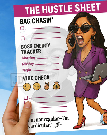 Funny Boss Babe Planner – 3 Page Daily Organizer – Glam Self-Care Printable – Digital Download for Women – Hilarious Journal Pages