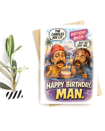Funny Stoner Birthday Card for Him – Adult Party Humor, Chill Friend Gift