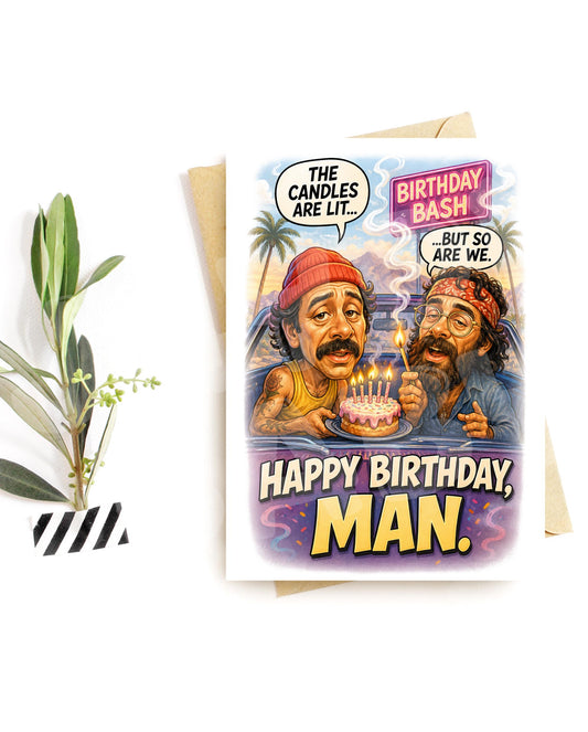 Funny Stoner Birthday Card for Him – Adult Party Humor, Chill Friend Gift