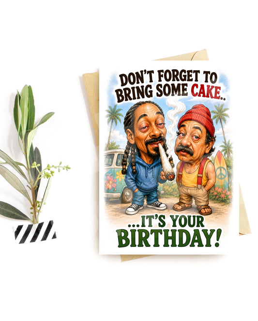 Funny Stoner Birthday Card – Weed Humor Gift for Friend, Brother or Smoker